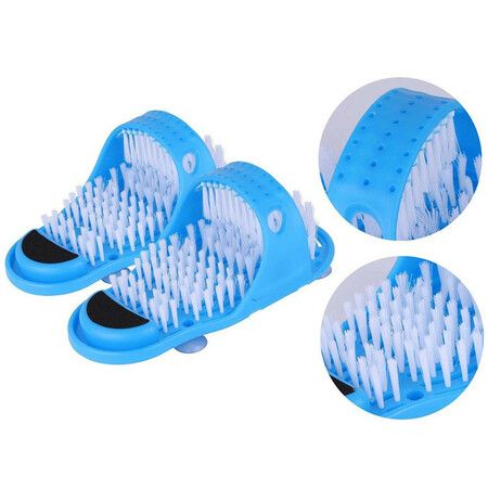 Shower Spa Foot Cleaner Massage Brush: Exfoliating Cleaning Slipper for Floor Spa Massage