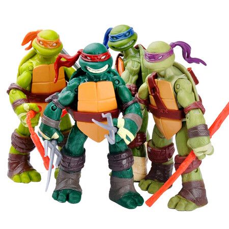 Cowabunga! Ninja Turtles Mutant Mayhem Basic Figure 4-Pack for Ages 3-12