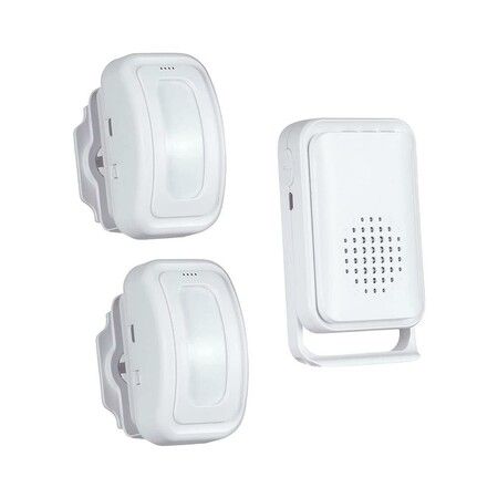 Motion Sensor Doorbell with 2 Sensors 1 Receiver for Enhanced Business Security, Audible Welcome Buzzer for Customer Entry