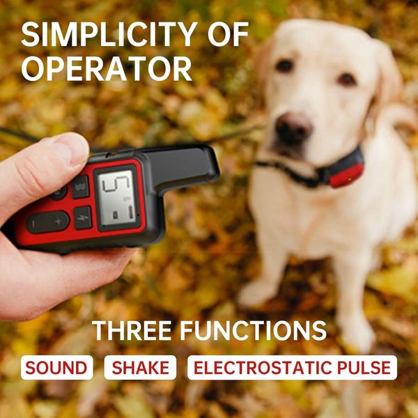 Dog Training Collar with Remote: Rechargeable Electric Collar with Beep, Vibration, and Shock for All Dogs