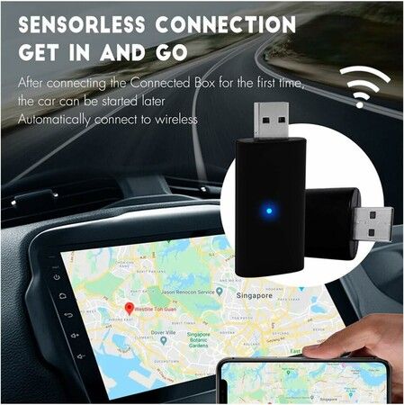 Wireless CarPlay Dongle for iOS Phones (iOS 10.0+): Seamless Connection with OEM Wired CarPlay,Plug and Play,Compact Design