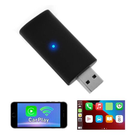 Wireless CarPlay Dongle for iOS Phones (iOS 10.0+): Seamless Connection with OEM Wired CarPlay,Plug and Play,Compact Design