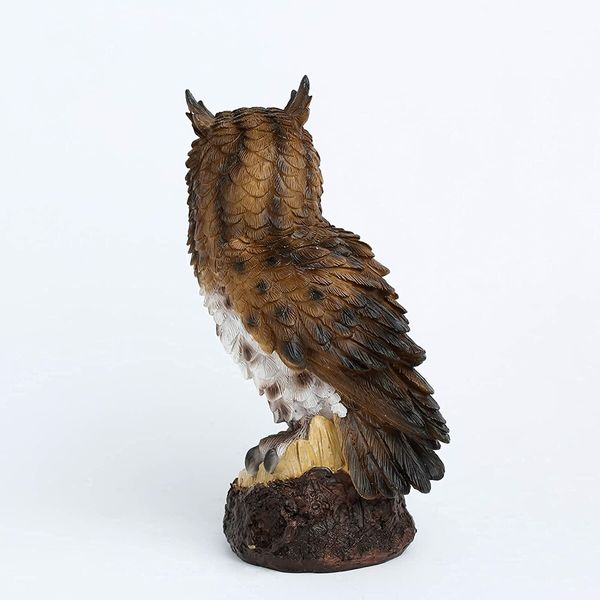 Adorable Resin Owl Statue for Outdoor Garden and Patio Decoration(17X10X7.5CM)