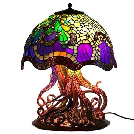 Plant Series Stained Glass Night Light Mushroom Lamp for a Touch of Whimsy Unique Gift Idea