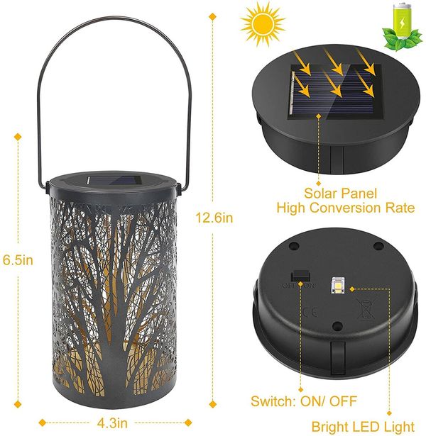 Outdoor Solar Lantern: Illuminate Your Outdoors with Ambiance and Style (1 Pack)