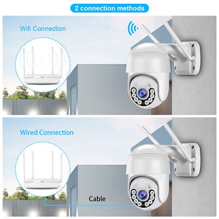 Wireless  8MP 4K PTZ IP Camera with Auto Tracking - Outdoor Security Camera for Home Surveillance