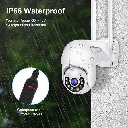 Wireless  8MP 4K PTZ IP Camera with Auto Tracking - Outdoor Security Camera for Home Surveillance