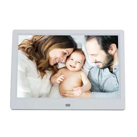 10 Inch USB Digital Picture Frame with USB Disk & TF Card Compatibility (White)