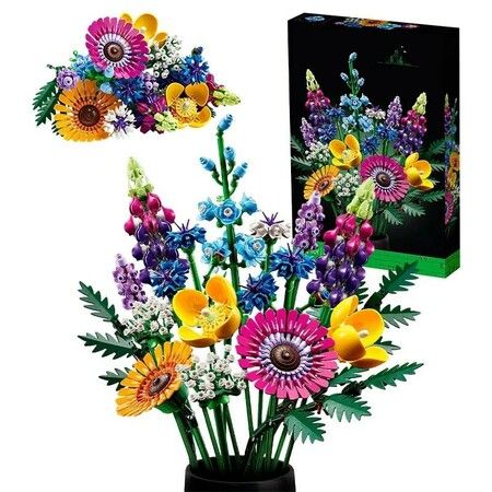 939 Bricks Fomantic Flower Bouquet Orchid Building Blocks perfect DIY Toy Gift for Her