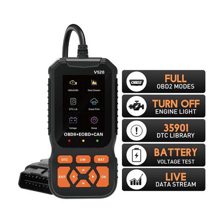 V520 Car Code Reader - OBD2 Diagnostic Scanner for All OBDII Vehicles 1996 and Newer