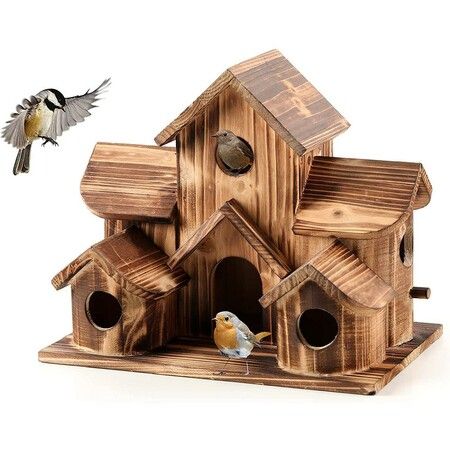 Wooden Bird House Shelter for Outdoor Hanging: Cozy Shelter for Your Feathered Friends