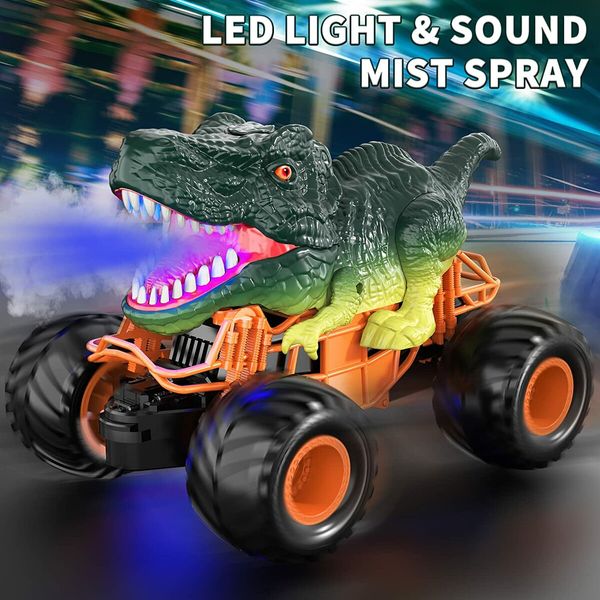 Remote Control Car Toys for Kids Boys: 2.4GHz RC Car with Light, Sound, Spray, for Indoor and Outdoor All-Terrain Play