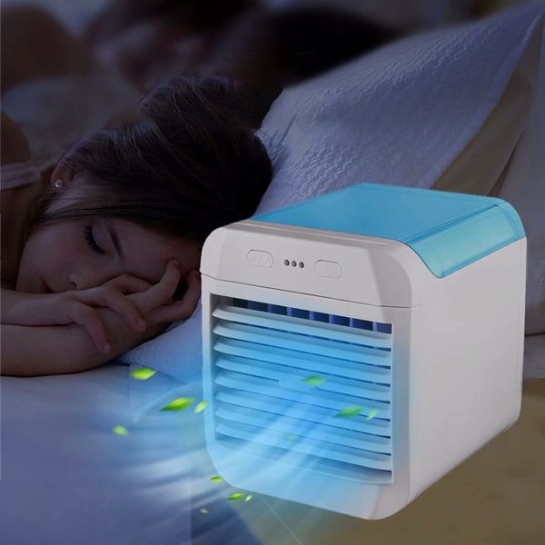 Portable Air Cooler: Instant Cool and Humidity with Bladeless Fan for Quiet Room or Office (3 Speeds)