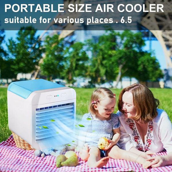 Portable Air Cooler: Instant Cool and Humidity with Bladeless Fan for Quiet Room or Office (3 Speeds)