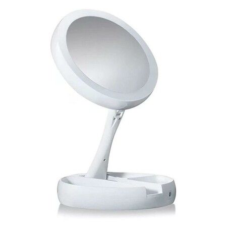 Makeup Vanity Mirror with 10x Magnification: USB Rechargeable for Tabletops