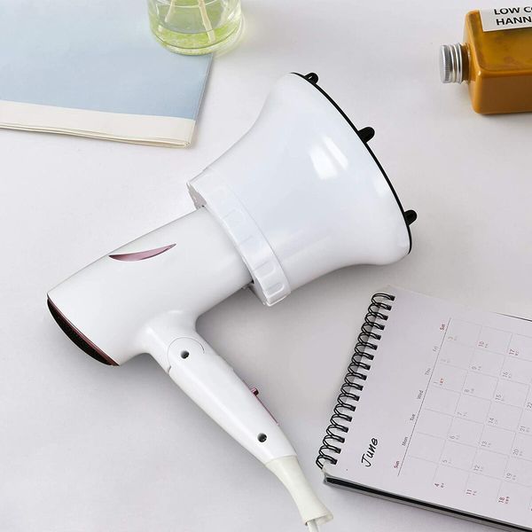 Universal Hair Dryer Diffuser Attachment for Voluminous, Frizz-Free Curls,Fits Blow Dryers 1.4"-2.6",Designed for Curly and Wavy Hair