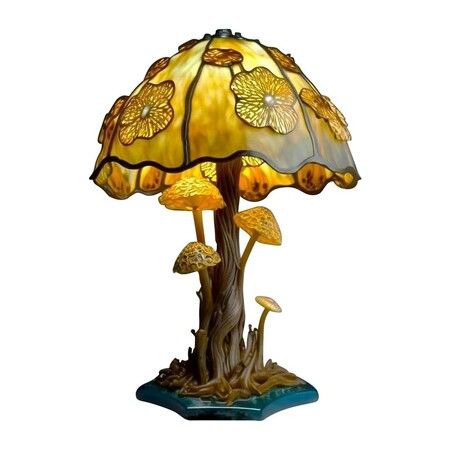 Stained Glass Table Lamp Plant Series for a Touch of Nature and Ambiance(19CM)