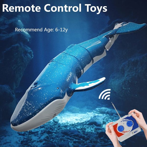 Remote Control Whale Toy for Kids: Realistic 2.4G RC Shark for Imaginative Play and Learning