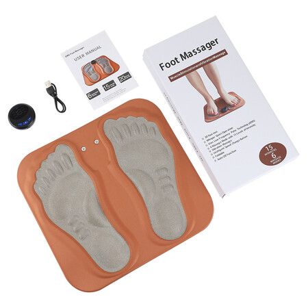 USB Rechargeable 3D EMS Foot Massager Pad with Automatic Calf and Foot Massage