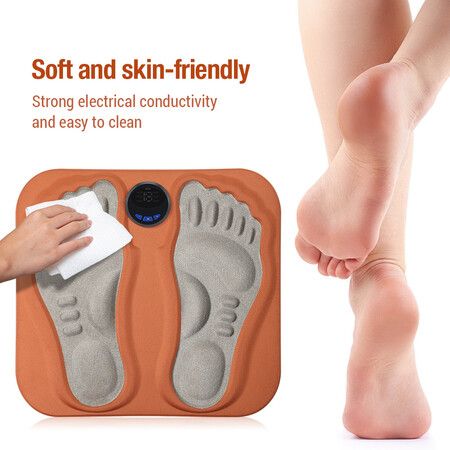 USB Rechargeable 3D EMS Foot Massager Pad with Automatic Calf and Foot Massage