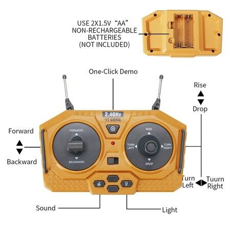 1:24 RC Remote Control Excavator and Bulldozer Toys: Gift for Engineering Vehicle Enthusiasts