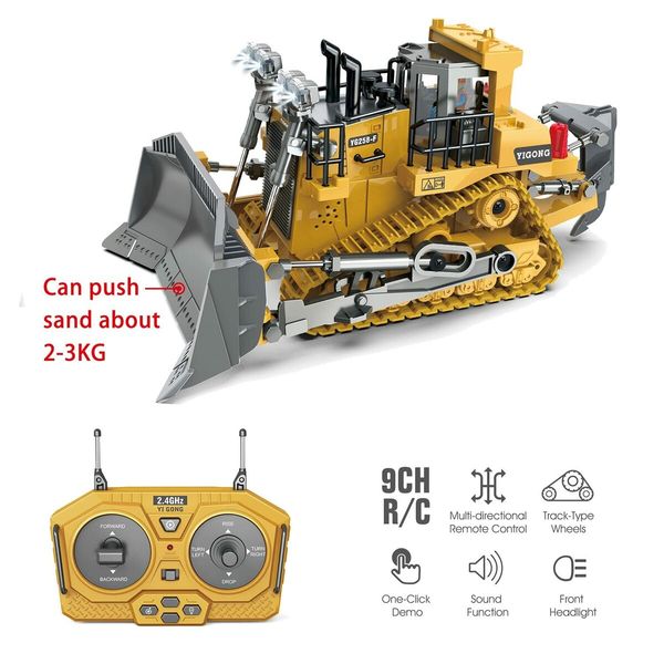 1:24 RC Remote Control Excavator and Bulldozer Toys: Gift for Engineering Vehicle Enthusiasts