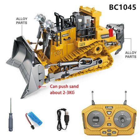 1:24 RC Remote Control Excavator and Bulldozer Toys: Gift for Engineering Vehicle Enthusiasts