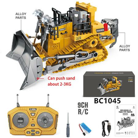 1:24 RC Remote Control Excavator and Bulldozer Toys: Gift for Engineering Vehicle Enthusiasts