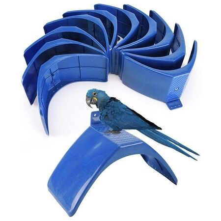 10-Pack Pigeon Stand Perch Roost with Roost Frame: Durable and Comfortable Resting Place for Your Birds(Blue)