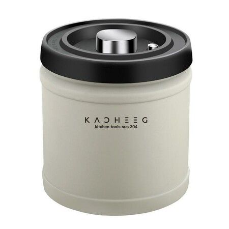 1600ML Airtight Stainless Steel Coffee Canister with CO2 Release Valve