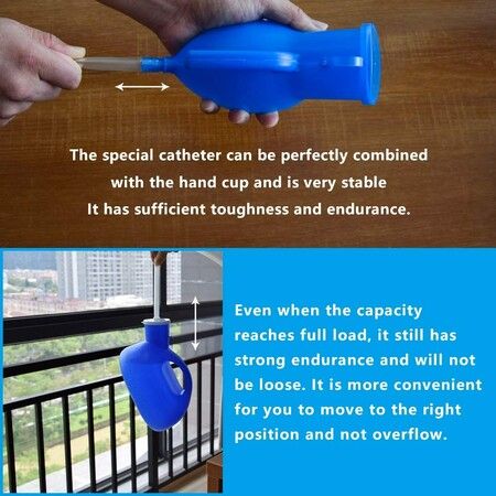 Portable 2000ml Handheld Urine Cup for Elderly Men - Large Capacity Male Urinal