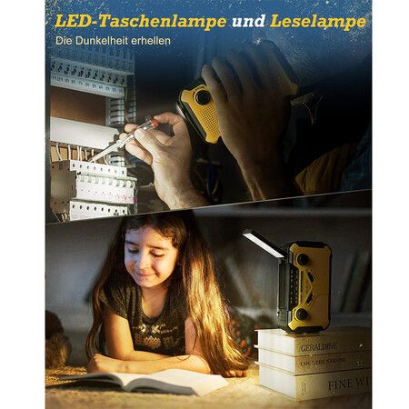 Solar and Crank Emergency Radio with FM/AM, Dynamo crank generates electricity even without batteries,Essential emergency kits