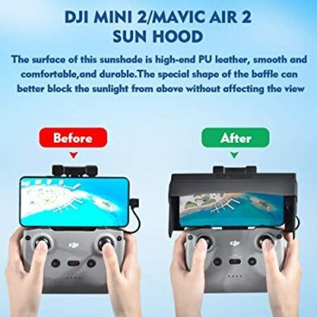 Sun Shield Cover for DJI Mini 3 Pro and Mavic Air - Smartphone Screen Sunshade