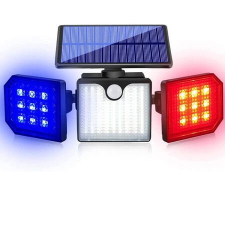 IP65 Waterproof Solar Motion Sensor Wall Lights with Strobe Function for Garden, Patio, Yard, and Front Door