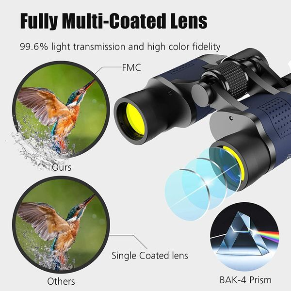 Enhanced Low-Light Night Vision Binoculars for (60X60)