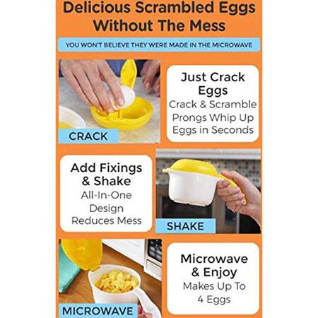 Fast Microwave Scrambled Egg & Omelette Cooker for Perfect Eggs in Minutes