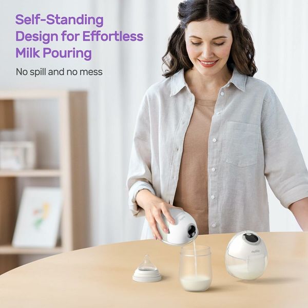 Portable Wearable Hands-Free Electric Breast Pump with 4 Modes and 9 suction Levels