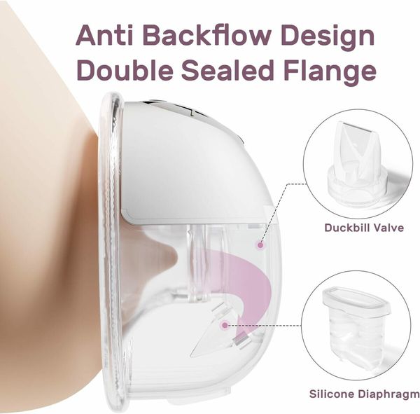 Portable Wearable Hands-Free Electric Breast Pump with 4 Modes and 9 suction Levels