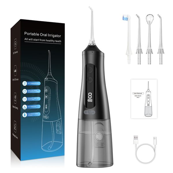 Portable Water Flosser with 9 Cleaning Modes for Optimal Dental Hygiene at Home and On-the-Go