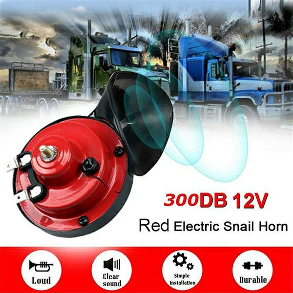 Ultra-loud 300db Waterproof Dual Car Horn (12v) for Trucks and Ships - Red