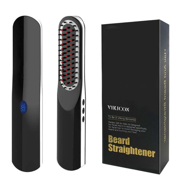 2-in-1 Cordless Hair and Beard Straightening Comb-USB powered