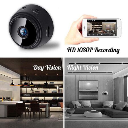 Wireless A9 Mini Security Camera - 1080P HD IP Camera for Home Surveillance with Voice and Video