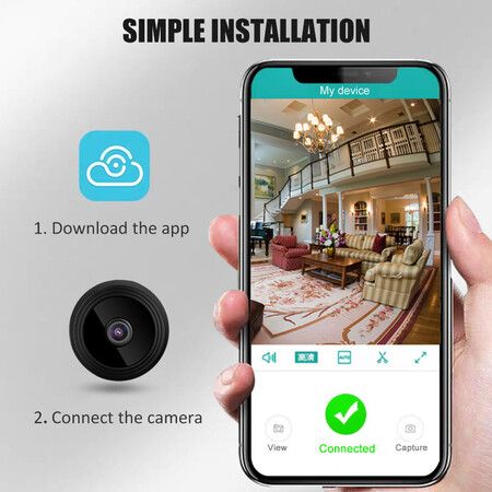 Wireless A9 Mini Security Camera - 1080P HD IP Camera for Home Surveillance with Voice and Video