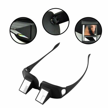 Lazy Glasses with Innovative prism design allows you Reading while lying down, clear & sharp images High-definition lenses-Unisex