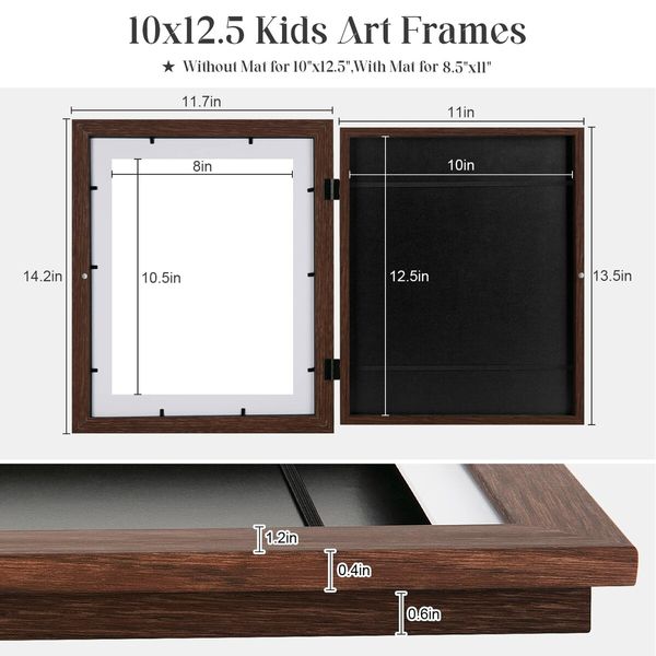 Showcase kid's Artwork - 34*25cm Front Opening Kids Art Frames for Changeable 3D Pictures, Crafts, Drawings, and More - Perfect for Portfolio Storage