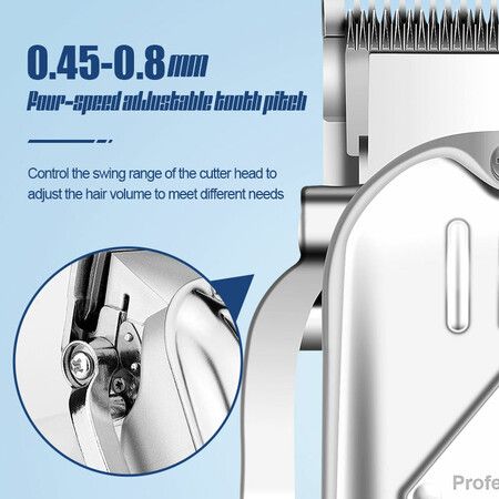 Cordless Full Electric Hair Beard Trimmer set for Men - Cordless Convenience, Rechargeable Power, LED Display for a Professional Finish (Black)