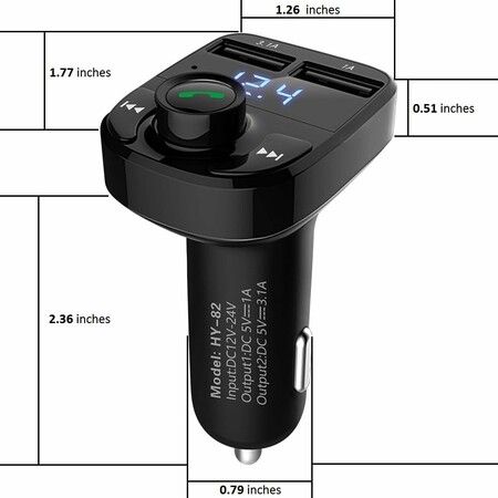 wireless bluetooth FM transmitter/MP3 audio music stereo adapter broadcast music & calls through your car stereo,2 USB port charger Compatible with all smartphones