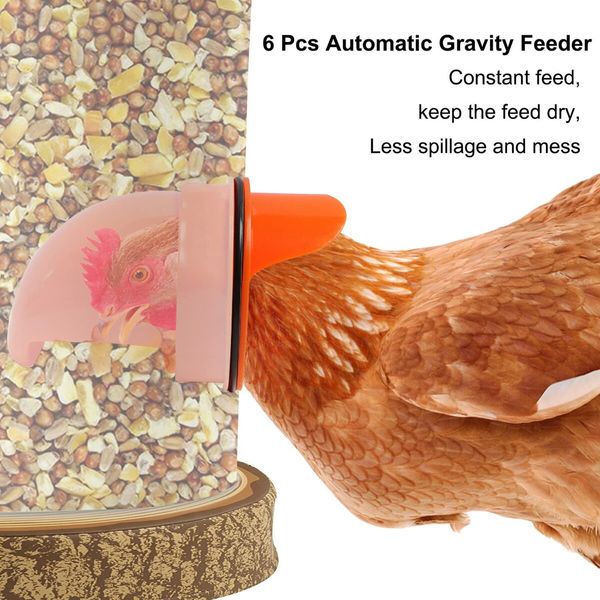 14-pack Automatic Chicken Feeder Ports Kit water set minimizes feed waste & spillage