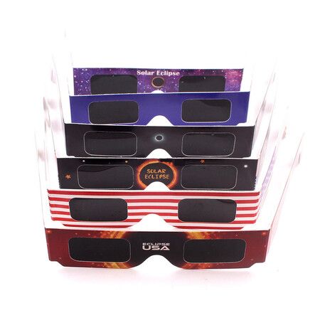 6-Pack of Premium Eclipse Glasses with HD Film for Crisp Solar Viewing