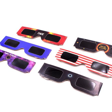 6-Pack of Premium Eclipse Glasses with HD Film for Crisp Solar Viewing